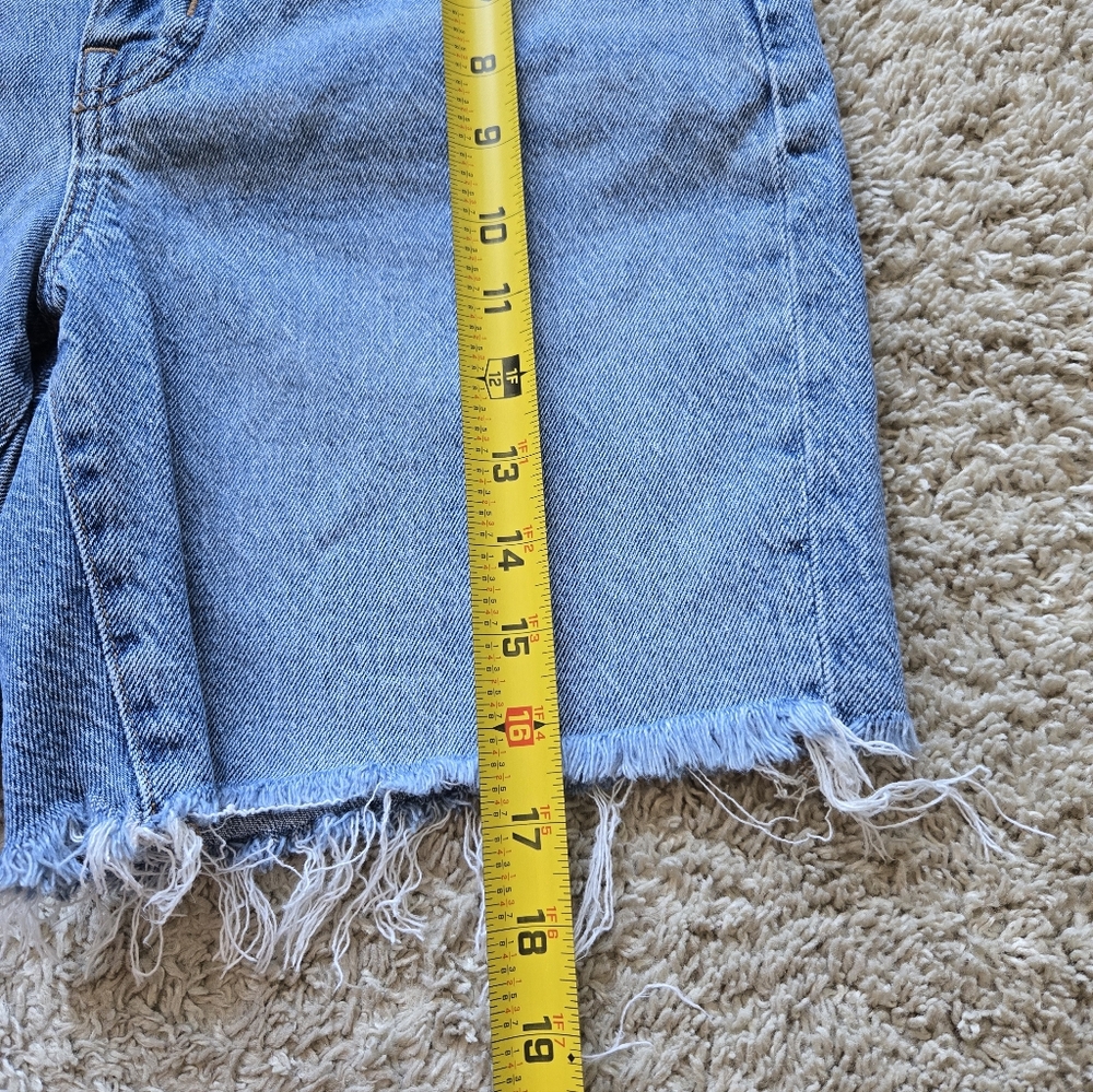 Madewell High Rise Denim Mid Length Shorts Womens 27 Blue - Picture 6 of 10